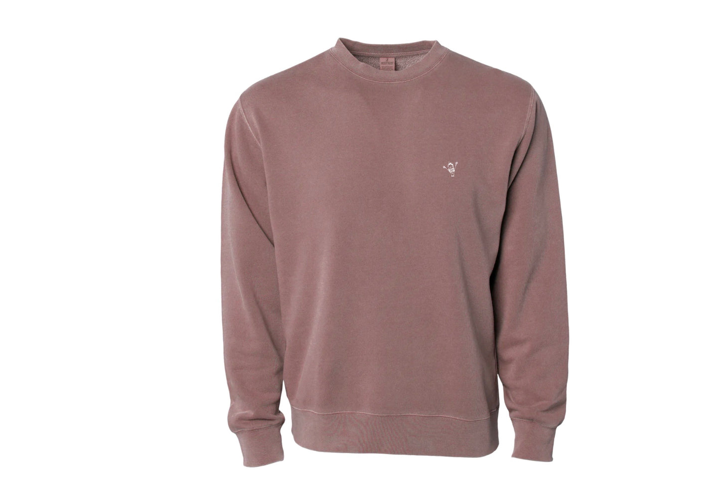 neutral crewneck sweatshirt