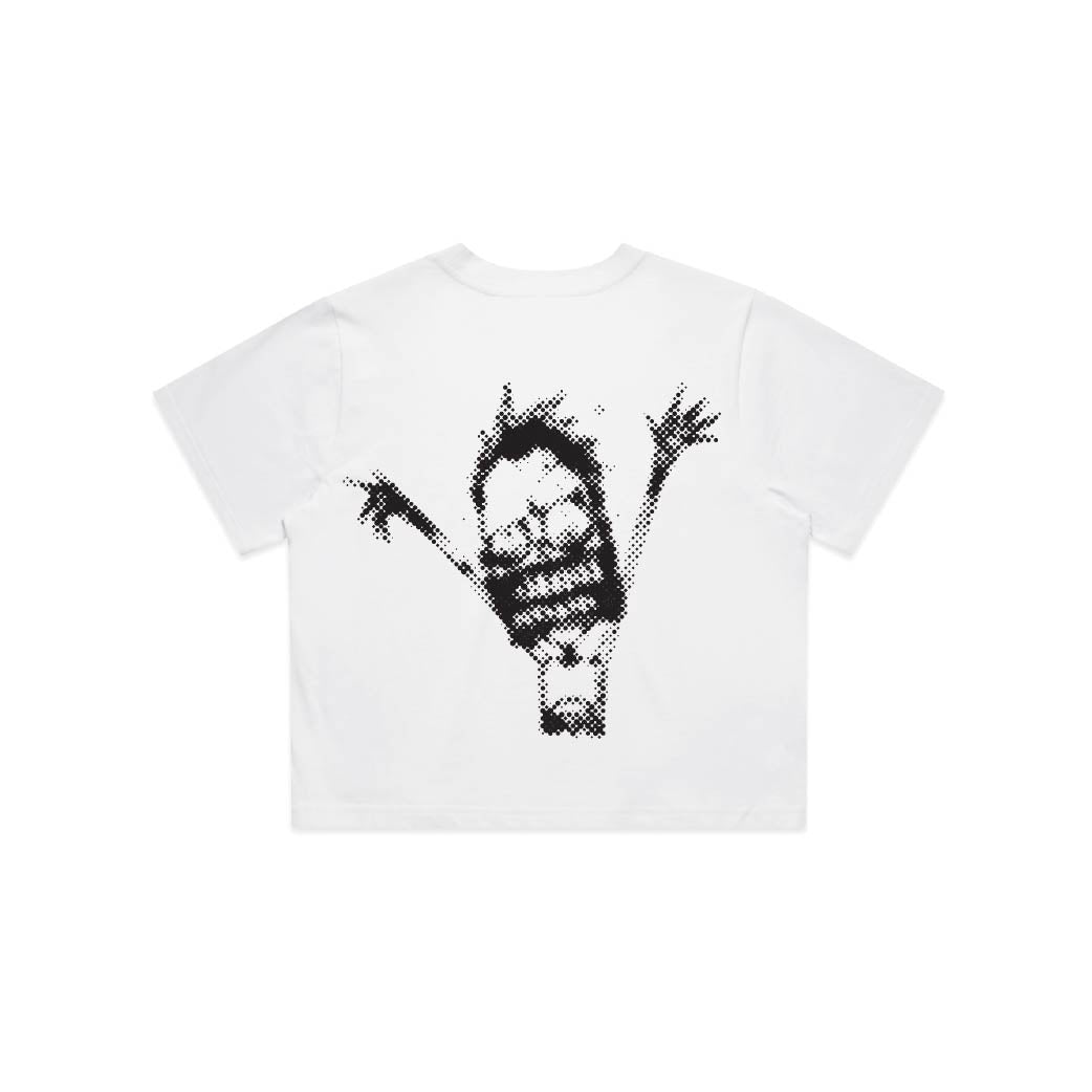 classic crop tee white