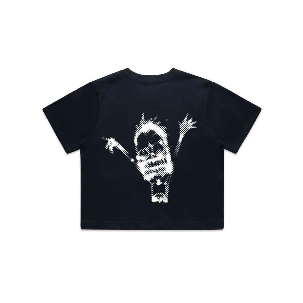 classic crop tee black