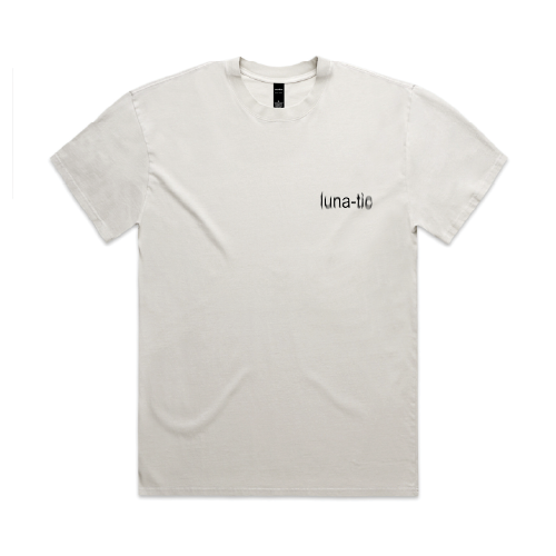 heavy faded 'LUNA-TIC' bone