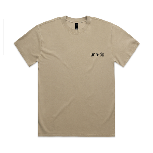 heavy faded 'LUNA-TIC' khaki